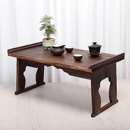 Table de méditation pliable en bois table de sol zen pour thé et café - 5