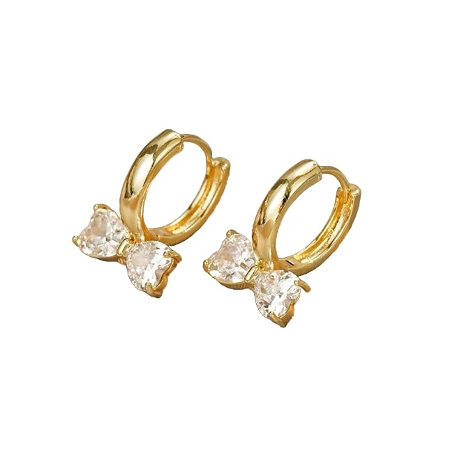 Purple Secret Paris Crystal Bow Gold Hoop Earrings for Women (1 pair) Elegant Hoops, Perfect for Everyday Wear, Best gift for girlfriend, Gift for sister, Birthday Gift For women (B0D7SPKFWD) Amazon Price History, Amazon Price Tracker