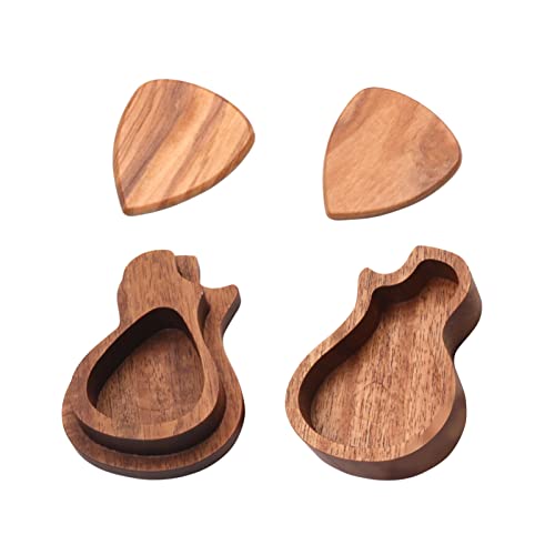 Calager Étui réutilisable pour médiators de guitare – Surface lisse – Mini support de médiator en bois – Pour usage… - Les Beatles, Paul McCartney, John Lennon, RIngo Starr, George Harrison Calager Étui réutilisable pour médiators de guitare - Surface lisse - Mini support de médiator en bois - Pour usage…