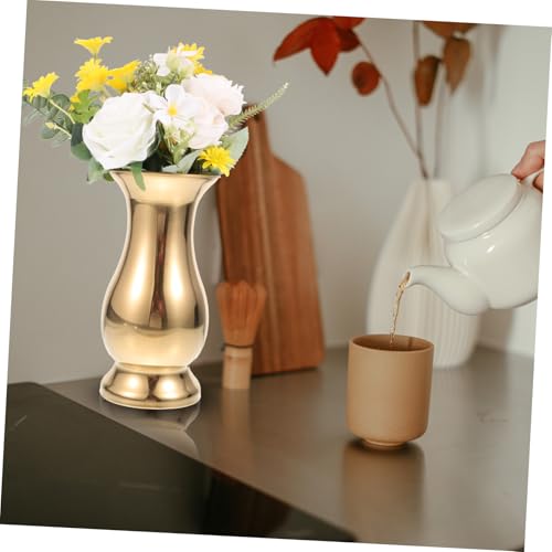 Vase antique acier inoxydable doré 700ml centre de table