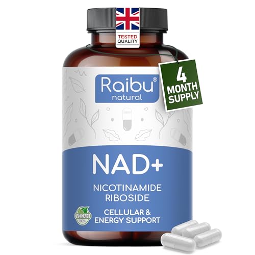 NAD+ Supplement with Nicotinamide Riboside (Niacin) - 4 Month Supply (120 Capsules) - Energy Cellular & Healthy Aging Support - 300 mg per Serving - Vegan Non-GMO GMP Certified