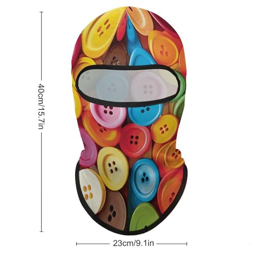 Balaclava para Hombres con Botones Coloridos Máscara de Invierno para Ciclismo y Esquí miniatura 2