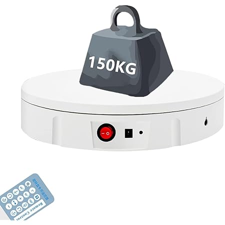 Amazon ターンテーブル回転台 360度小型電動ターンテーブル 回転のスピード 方向角度調整可能低騒音電気回転 展示用 写真撮影用回転台 黒 通販