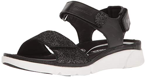 Allrounder by Mephisto Women's Tabasa Quarter Strap Sandal,Black Cow Burnish,US