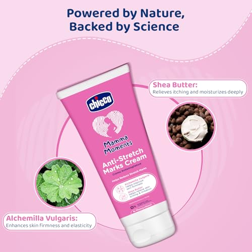 Image of Chicco Mamma Moments Anti-Stretch Marks Cream 75g | Helps Reduce Stretch Marks | Improve Skin Firmness | No Phenoxyethanol | Dermatologically Tested