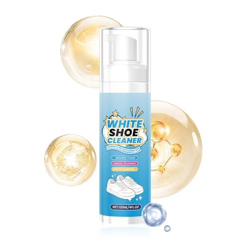 白いスニーカー用クリーナー - 120ml キャンバスシュークリーナー,日々のお手入れに 男女兼用 ステインリムーバー | スポーツ テニスブーツクリーニング