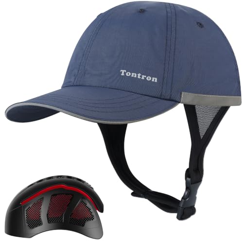 Tontron Surfing Bump Cap I Watersports Bump Cap | Low Profile Helmet for Surfing Wakeboard Kayak Sailing (Blue Medium)