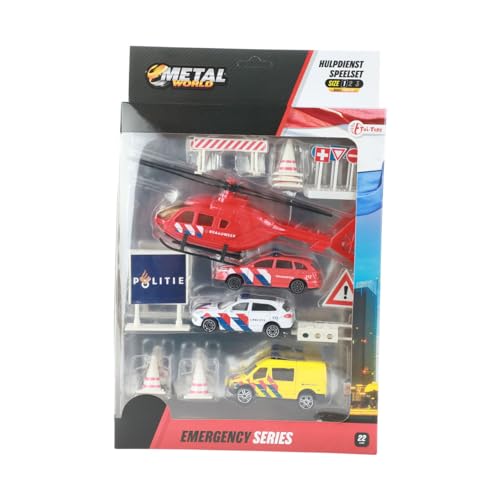 Metal Vehicle Playset Emergency Services + Accessories