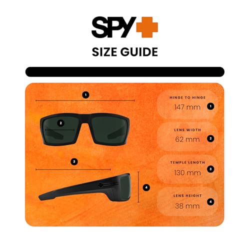 Spy Rebar Rectangular Sunglasses for Men +BUNDLE with ACCESSORY EYEWEAR KIT4
