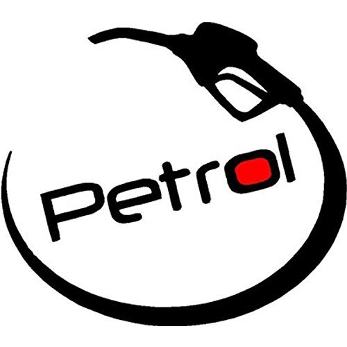 Reflective White Petrol Inside Decal/Sticker for Car Fuel Lid Car Sticker
