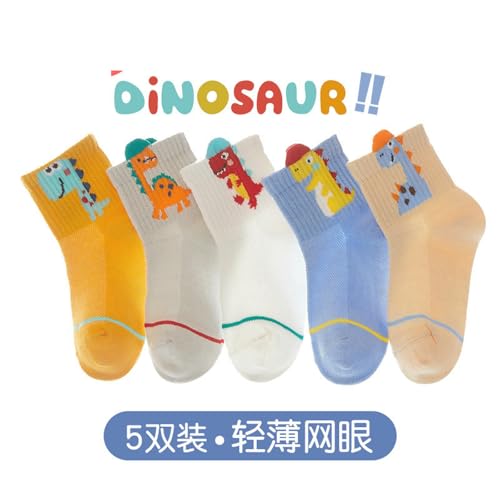 5 pairs - summer mesh thin cotton breathable green striped comfortable socks4