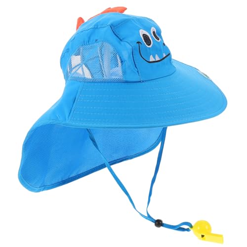 Sun Hat for Boy Girl Adjustable Wide Brim Beach Cap with Neck Flap Breathable Boy Girl Sun Hat for Boys and Girls Cute Uv Shielding Design