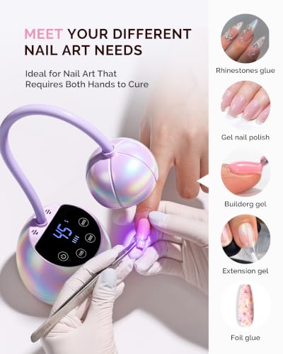 Image of MelodySusie Gooseneck Cordless UV Nail Lamp P-ArtM2 Light for Nail Tips