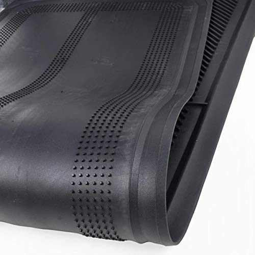 Motor Trend Rear Seat Runner, Rubber Floor Mat Liner For 2Nd Or 3Rd Row Car Suv Van, Durable Heavy Duty Polymerized Latex Full Interior Protection #TOP5