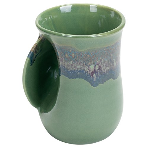 Clay in Motion Handwarmer Mug - Left Hand (Misty Green)