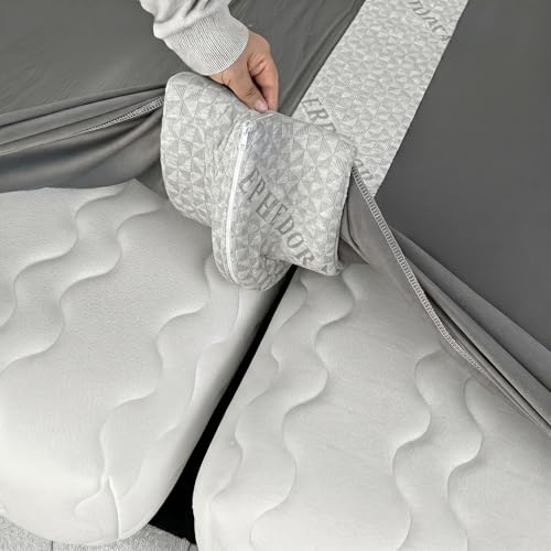 Image of Mattress Protector Bed Bridge for Split King Adjustable Beds | Split King Gap Filler for Adjustable Bed, Twin /Twin XL to King Converter, Waterproof 3-Layer Padded Jacquard, 20 inch Pockets