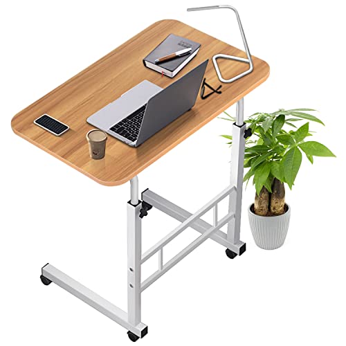 Reviews de Escritorio Pequeño del mes. 45 ECHIGOYA Escritorio para Laptop, Escritorio de pie móvil con Altura Ajustable, Mesa con Ruedas para Cama, fácil de Montar, Ideal para Oficina, Desayuno, café (60 x 40...