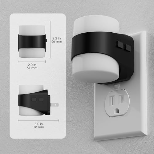Image of Briignite Night Light, Night Lights Plug into Wall, LED Nightlight for Kids & Adults, 3CCT Adjustable 3000K /4000K /5000K Color, Dusk to Dawn Sensor, 3 Brightness Levels, 2 Pack