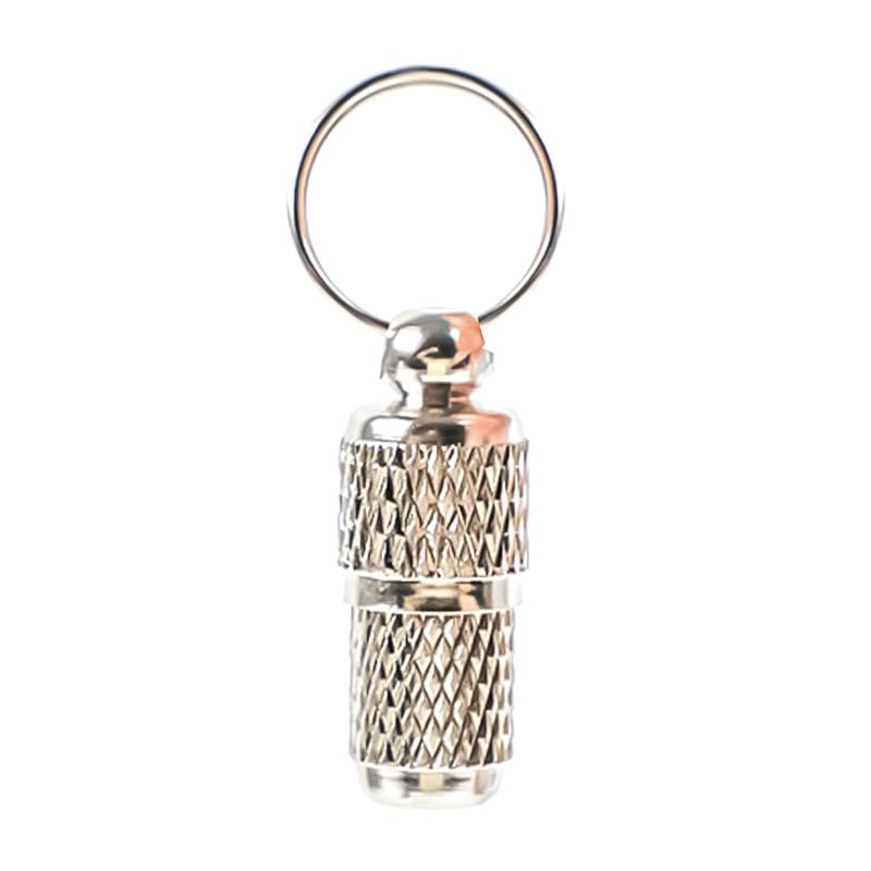 Generic Durable Pet Dog Cat Id Tags Address Name Label Barrel Tube Silvery Pet Supplies