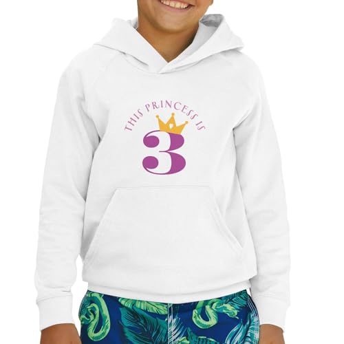 Sweat à capuche enfant pull anniversaire confortable fille 3 ans princesse - 2