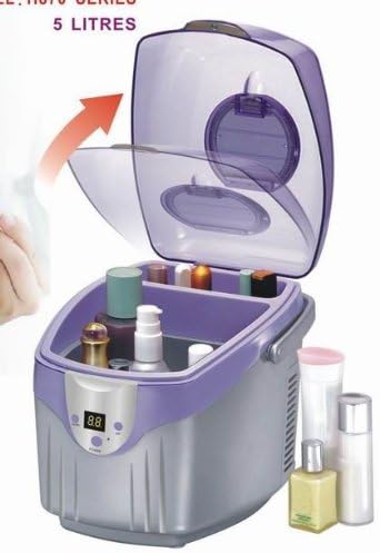 UZO1 COSMETIC & MEDICATION REFRIGERATOR COOLER & WARMER WITH MIRROR & TEMPERATURE CONTROL PANEL