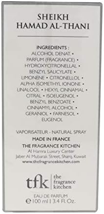 The Fragrance Kitchen Sheik Hamad Al-Thani Eau De Parfum 3.4oz/100ml New In Box