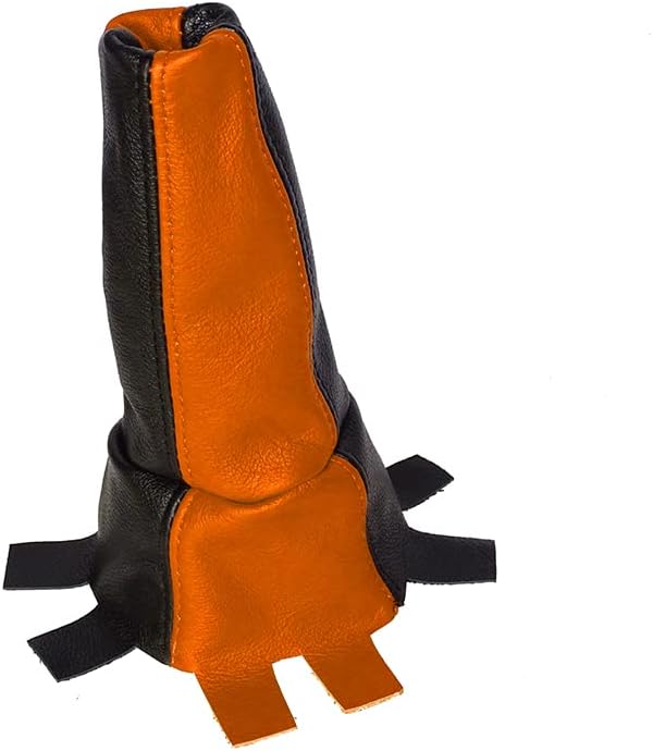 Ltd Compatible with Shift Boot for Honda Civic Type R FN2 2006-2012 Black & Orange Leather