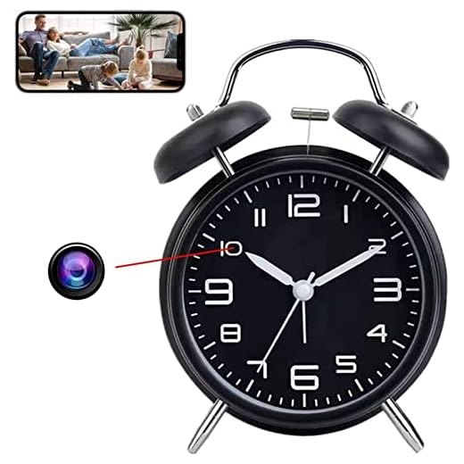 Mini Hidden WI -FI Chamber, Full HD 1080p Nanny Cam Wireless Clock Chamber Night Surveillance Chambers, Perfect Interior and Exterior Movement Detection Chamber