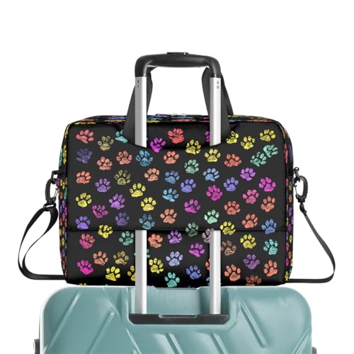 Bolso para laptop 16in con estampado Colorful Animals Paw Prints miniatura 7