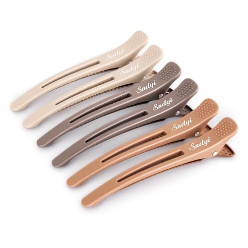 Sndyi 6pcs Non-Slip Sectioning Hair Clips
