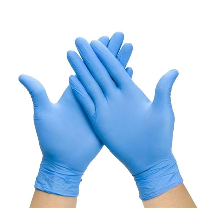 Guanti Nitrile senza polvere - Spedizione 24h - Monouso resistente senza polvere dispositivo medico ipoallergenico senza lattice | Medici chef, estetiste, tatuatori, uso alimentare (1000, S)