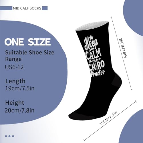 Keep Calm I'm A Chiropractor Physical Therapist Chiropractic Womens Athletic Socks3