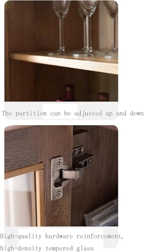 Soporte para botellas de vino con puerta de vidrio miniatura 4