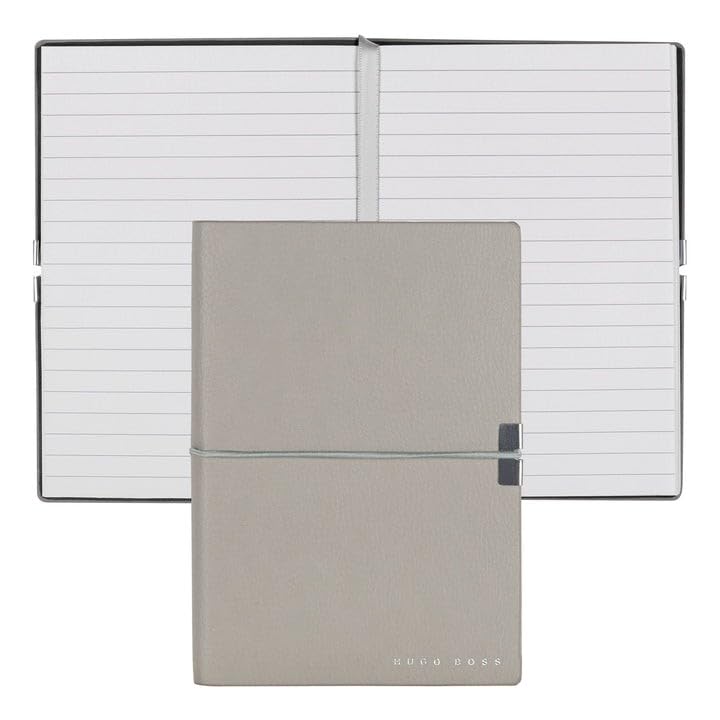 Hugo Boss A6 Elegance Storyline Plain Notebook, Grey