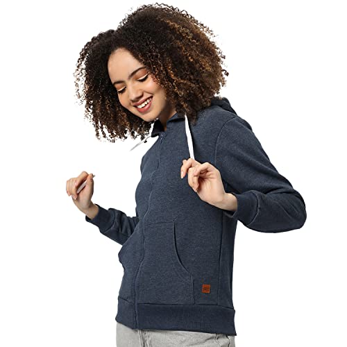 Image of PINACOLADA Women Stylish Zipper Sweatshirt Regular Fit for Casual Wear | Full Sleeves | Cotton | Sweatshirt Crafted with Comfort Fit and High Performance for Everyday Wear