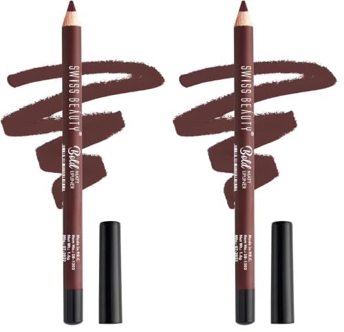 Image of Swiss Beauty Bold Matt Lip Liner | Long-lasting |Matte Finish | Non-drying | Shade-12, 1.6gm (Pack of 2)