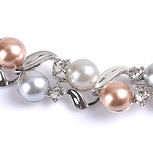 YUYTE Set Orecchini Donna Collana di Perle finte