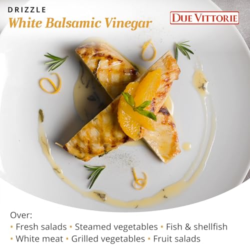 Due Vittorie Dolceto White Balsamic Vinegar Dressing - Made with White and Traditional Balsamic Vinegar - Vinaigrette Dressing 8.45fl oz / 250 ml (Pack of 1)