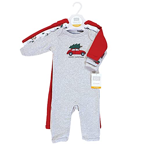 Image of Hudson Baby Baby Cotton Union Suit, 3 Pack