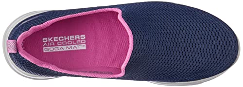 Sapatilha Skechers Go Walk Joy feminino, Azul Escuro / Roxo, 37