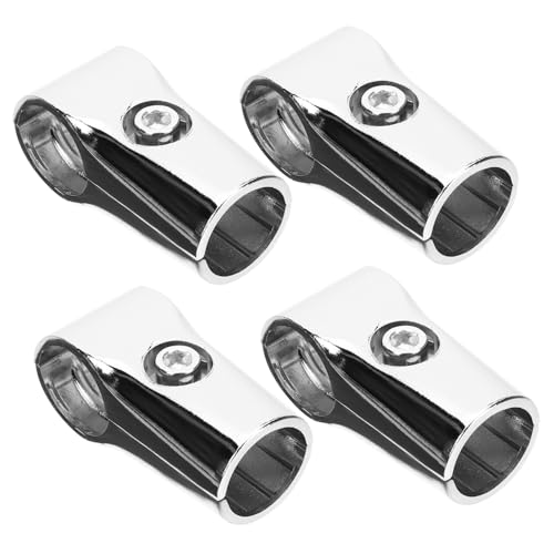 VICASKY 4 pezzi Connettore Tubo Acciaio Inossidabile per Bastone Armadio Giunto in Lega Alluminio Resistente per Scaffali e Appendini Facile Montaggio e Fissaggio Supporto per Abiti e