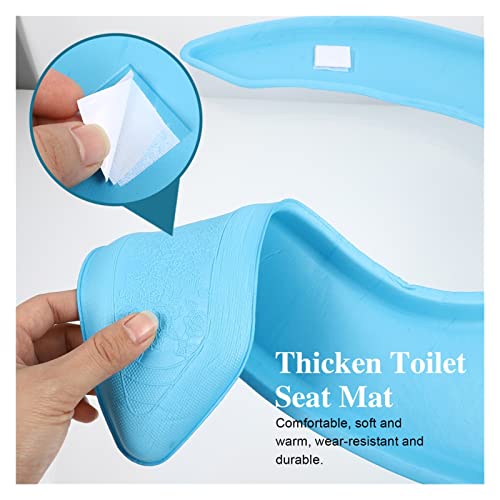 GOOFFY Wasserdichtes weiches Toilettensitzkissen Eva verdicken Paste Toilettenring Aufkleber Toilettensitzabdeckung Pad Badezimmerzubehör Polster (Color : Light Green) – Bild 4