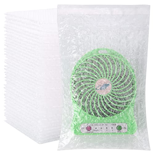 50Pack Self-Seal Bubble Out Bag Pouches 6 x 8 Inch Small Bubble Pouches Bags, Double Walled Bubble Cushioning Bags, Self-Sealing Protective Wrap Cushioning Bags for Shipping, Packing, Moving