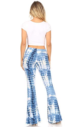 SWEETKIE Boho Flare Pants, Elastic Waist, Wide Leg Pants for Women, Solid & Printed, Stretchy and Soft4