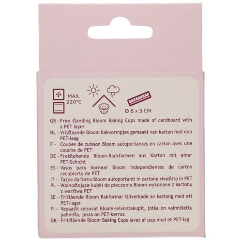 FunCakes Baking Cups Weiß 48 Stück Muffin und Cupcake Förmchen Papier, Bloom Backförmchen aus beschichtetem Karton, Perfekt für Cupcakes und Muffins - Pk/48