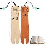 Hochwertiges Material: Unsere Katze Lesezeichen für Frauen bestehen aus robustem Holz, das langlebig und fein strukturiert ist. Das exquisite Design zieht alle Blicke auf sich und bereichert Ihre Sammlung