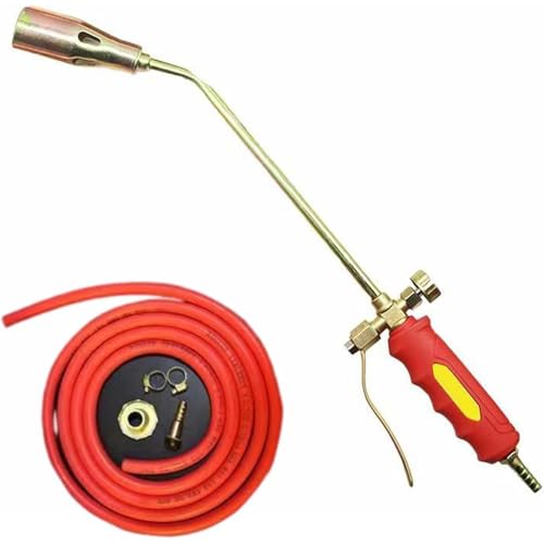 WYWY Chalumeau Désherbeur Propane Professionnel avec Double Interrupteur | Kit Complet avec Tuyaux (1.2m/2m/5m) pour Éliminer Mauvaises Herbes, Glace et Neige(30,1.2m)