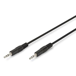 DIGITUS Audio-Anschlusskabel - 3,5mm Klinke auf 3,5mm Klinke - AUX-Kabel - Stereo-Kabel - 2,5m - schwarz - für Stereoanlagen, Heimkino, Soundbar, Computer