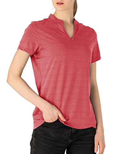 Rdruko Women's Upf 50+ Sun Protection Shirts Short Sleeve Quick Dry Hiking Running Outdoor Shirts(Watermelon Red, Us Xl) #TOP3