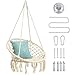 Mertonzo Hammock Swing Chair for 2-16 Years Old Kids,Handmade Knitted Macrame Hanging Swing Chair for Indoor,Bedroom,Yard,Garden- 230 Pound Capacity